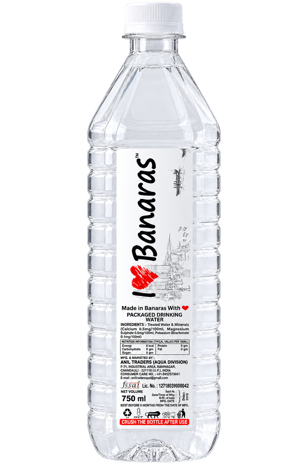 I Love Banaras 750 ml bottle