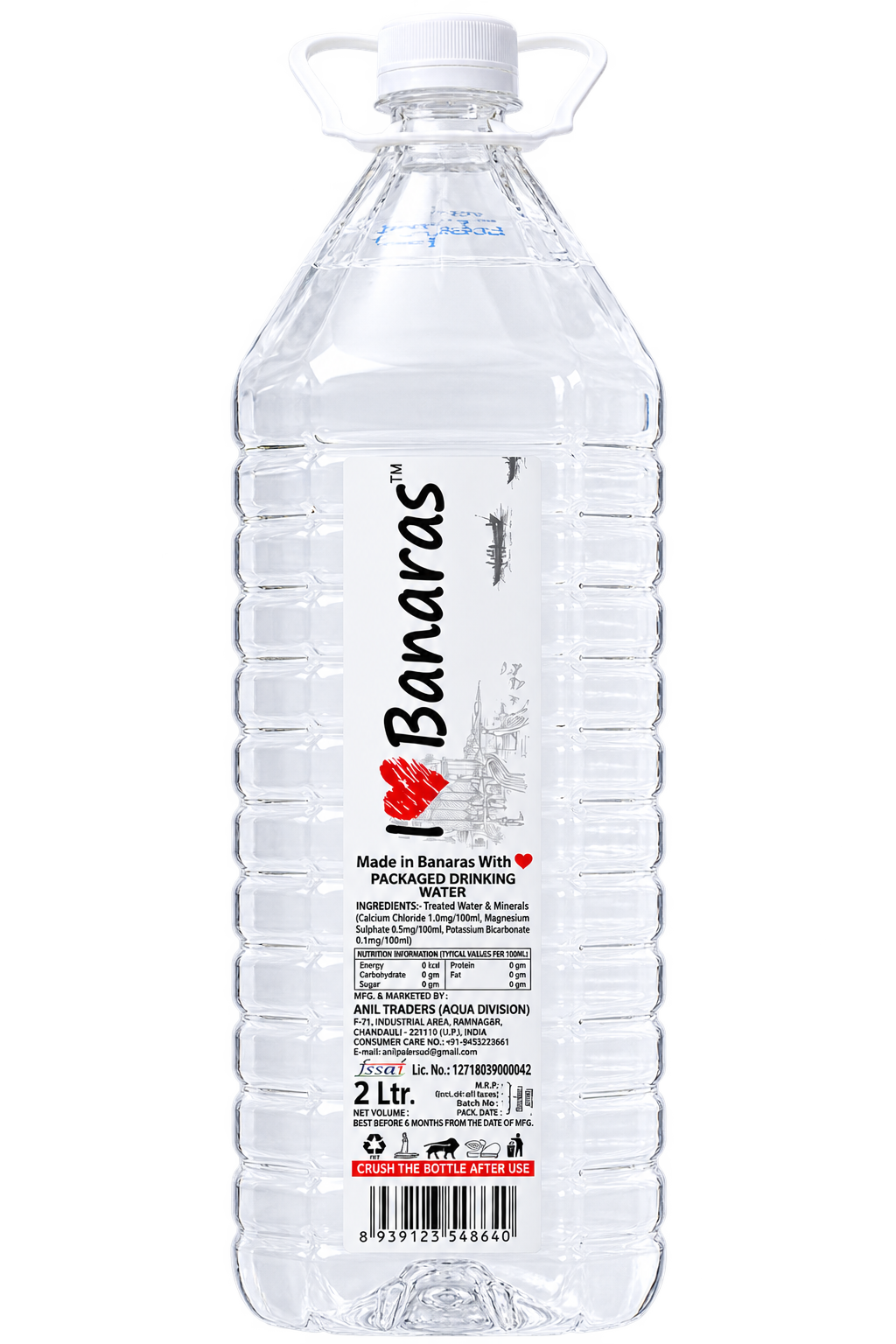 I Love Banaras 2 L bottle