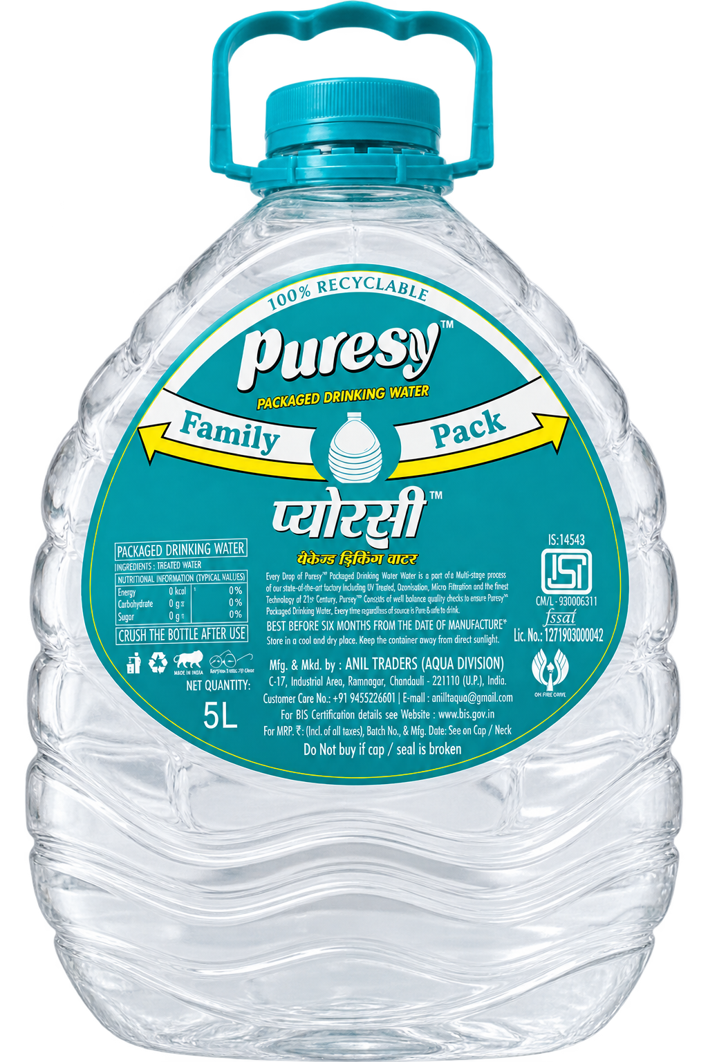 Puresy Classic 5 L bottle